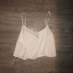 Forever 21 white sheer crop top