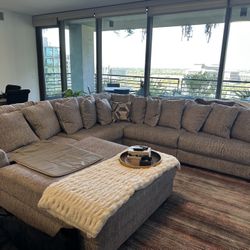 Sectional - Large Gray/White