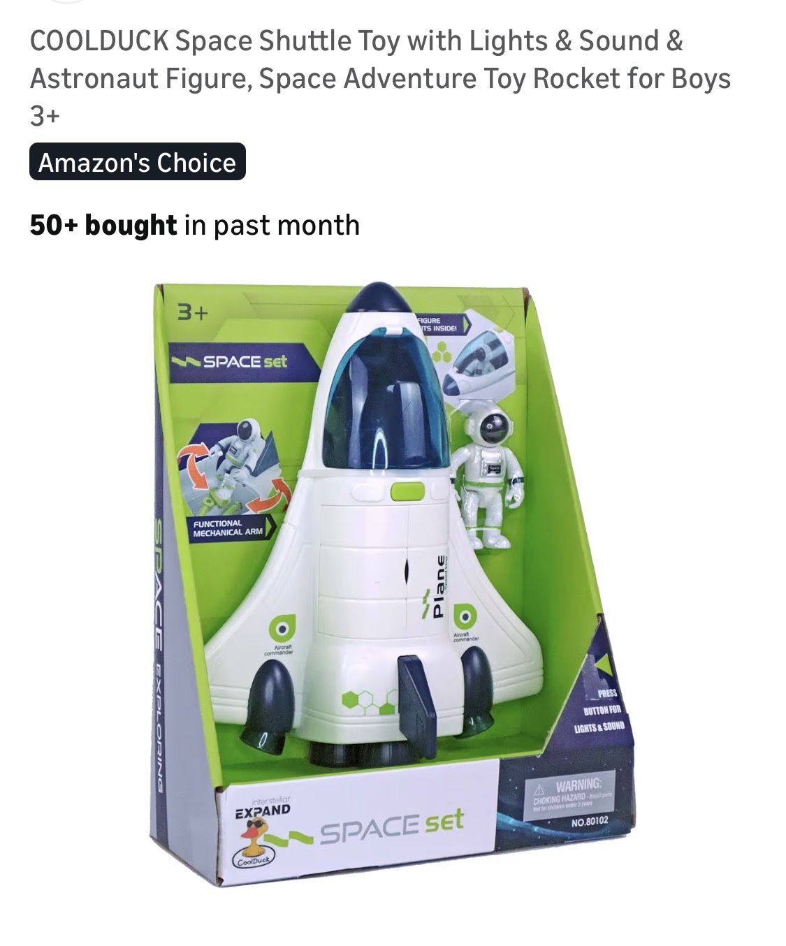 Space Shuttle Toy, New