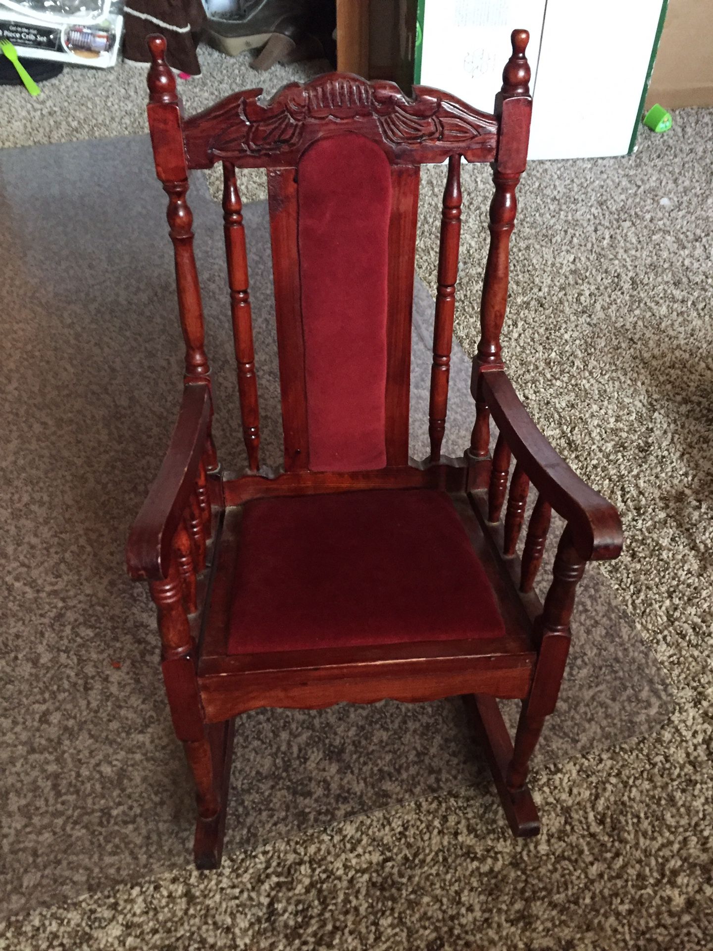Antique doll rocking chair