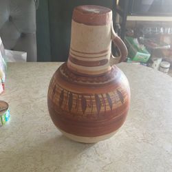 Mexican Jarro/water jug (clay)with Cup