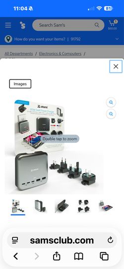 atomi Wall Charger with Universal Travel Adapters