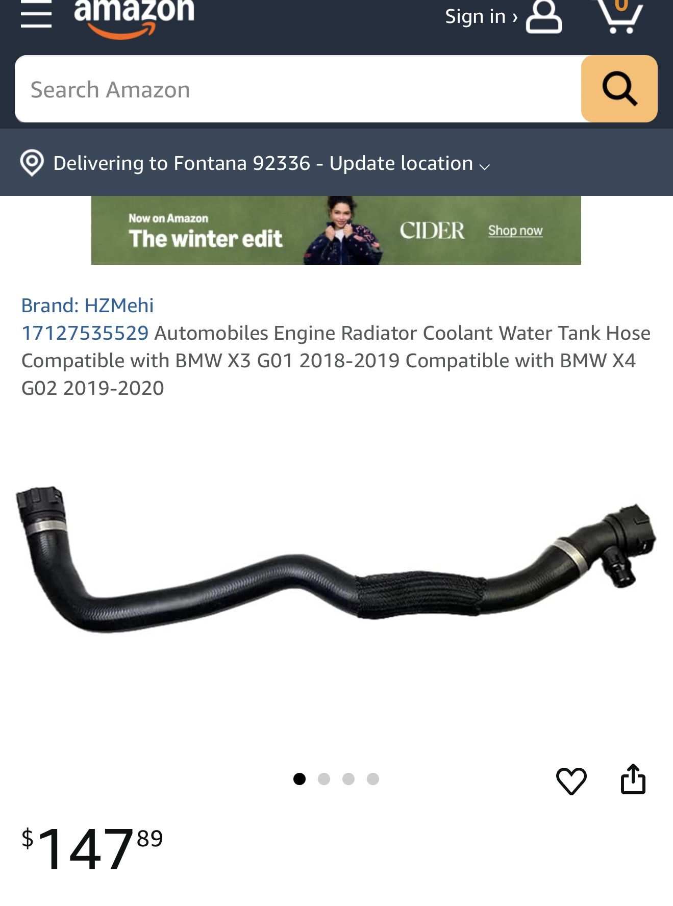 BMW Radiator Coolant Hose