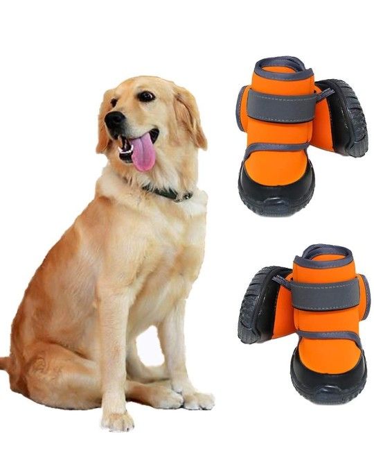 Dog Shoes Dog Boots Snow Dog Booties Dogs Paw Protection with Anti-Slip Sole, Dog Snow Socks for Beagle, Small Bulldog, Cocker Spaniel, Corgi