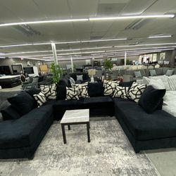 111 black sectional