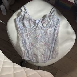 Purple Vairy Corset Top