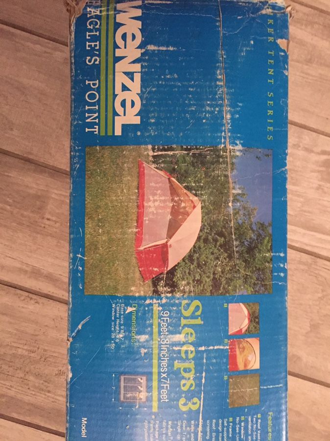 Brand new wenzel tent eagle point sleeps 3