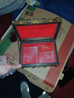 Antique Wooden Treasure Chest 10 In By6 Inch 