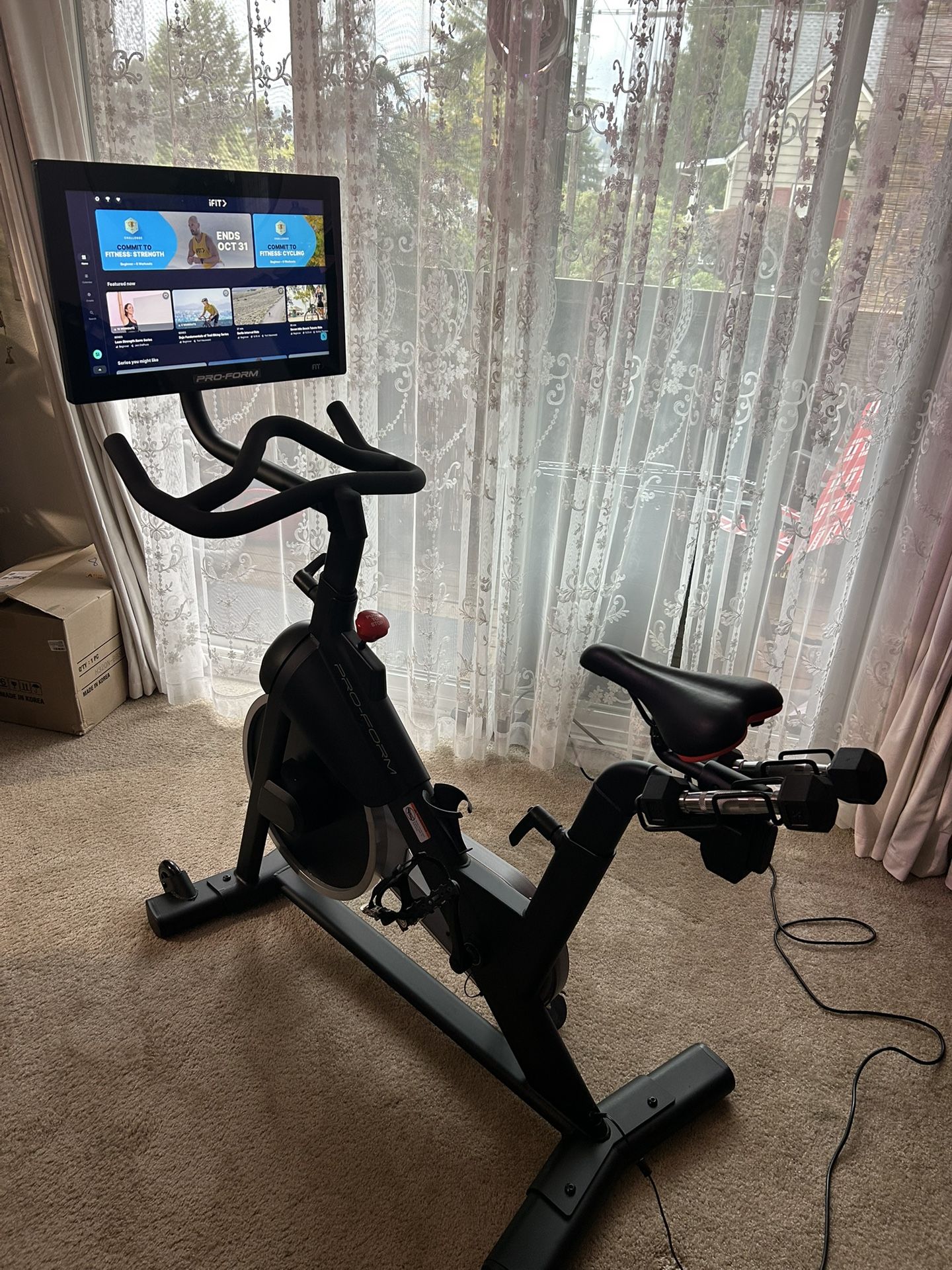 ProForm Pro C22 Exercise Bike - Like New - 22” HD Screen