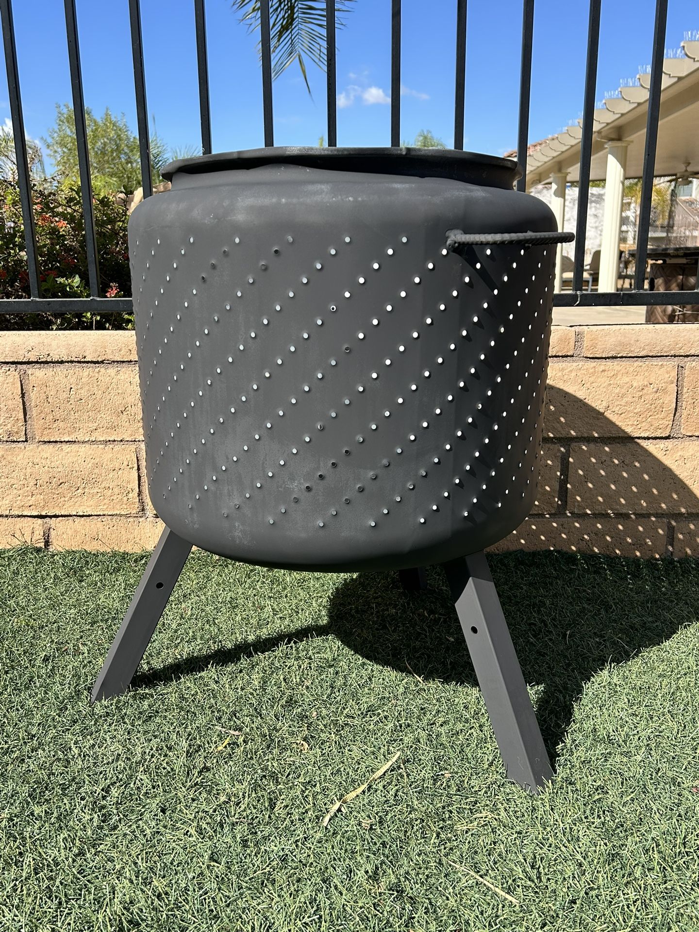 Stylish Washing Machine Tub Fire Pit for Sale – Perfect Outdoor Fire Feature