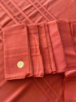 Orange Tablecloth & 12 Fabric Napkins Set