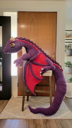 Huge One-of-a-Kind Handmade Crochet Dragon! 🐉✨