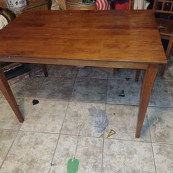 Solid Wood Dining Table With 8 Pub Style Chairs