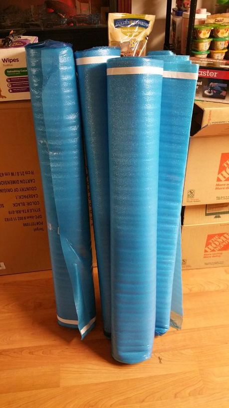 3 in 1 blue vapor barrier underlayment