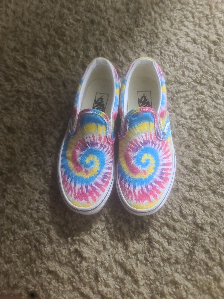 Girls Tye Dye Vans, Size 1y
