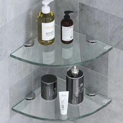 Glass organizer shelf