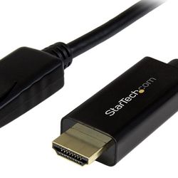 StarTech.com 6.5FT DisplayPort to HDMI Cable Black