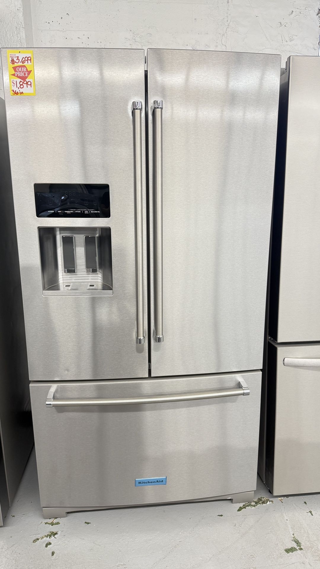 New Kitchen Aid Refrigerator Stainless Steel 