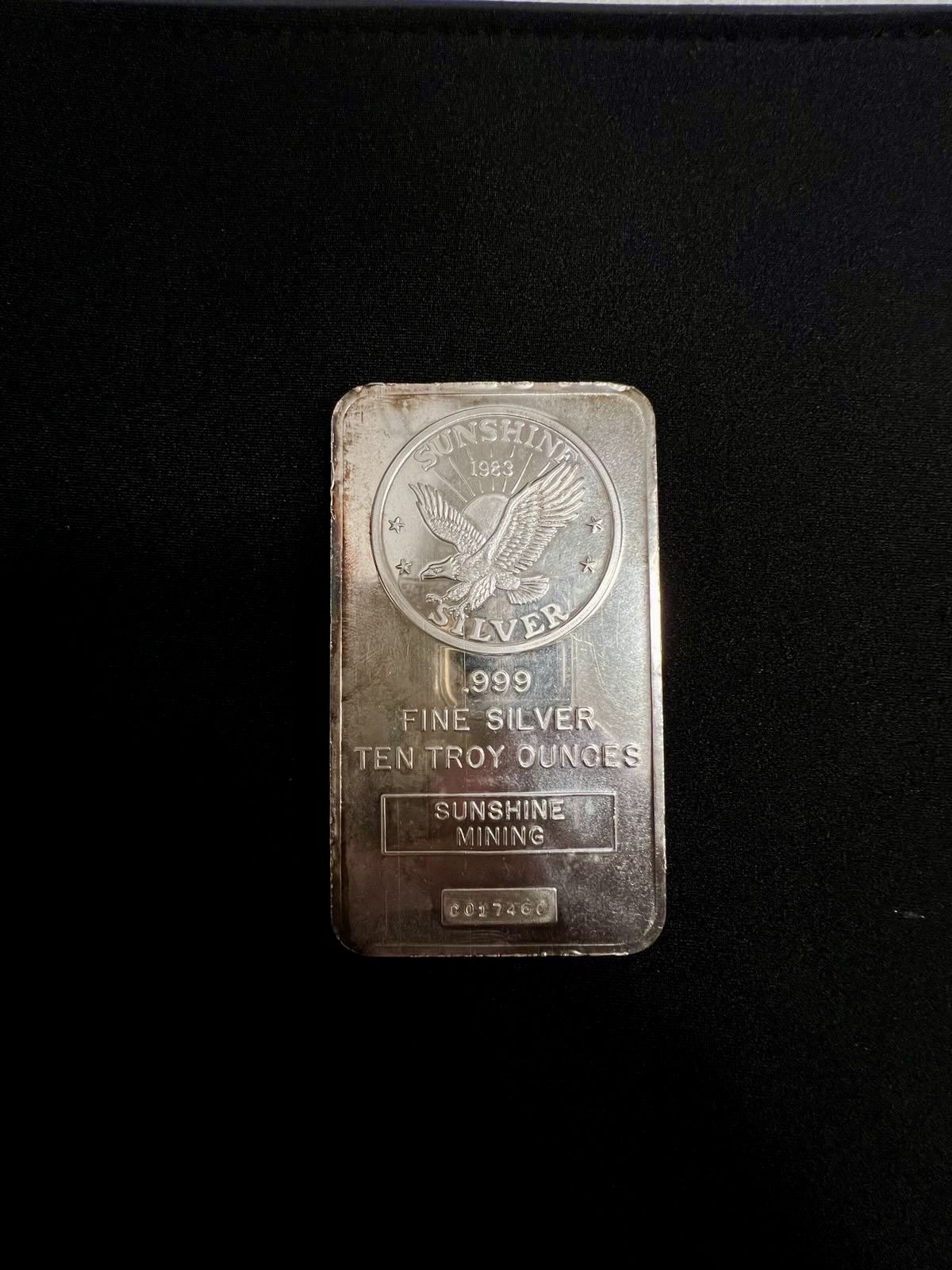 10oz Silver Bar - Sunshine Mining