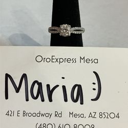 14k WG Engagement Ring #107936-1 MGC 
