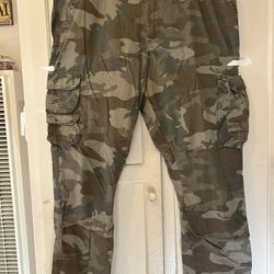 Wrangler Regular Taper Camo Cargo Pants Outdoor Workwear Sz 40x32