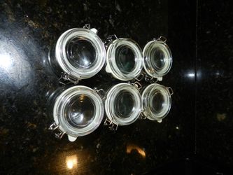 Set of 6 Glass Bail Clamp Jars IKEA