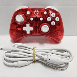 Rock Candy Nintendo Switch Controller Red Wired Joysticks LED