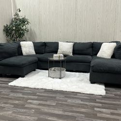 Gray Six piece Modular Sectional Couch - Delivery Available 