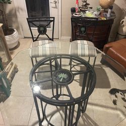 Very Unique Patio Table & 2 Chairs