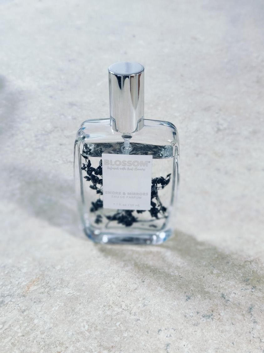 Smoke & Mirrors by Blossom, 1.7oz, lightly used, bottle in excellent condition.