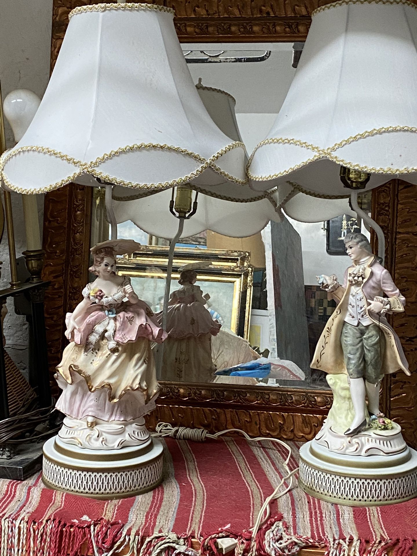 French Figurine Lamps For Sale (Mid Century)