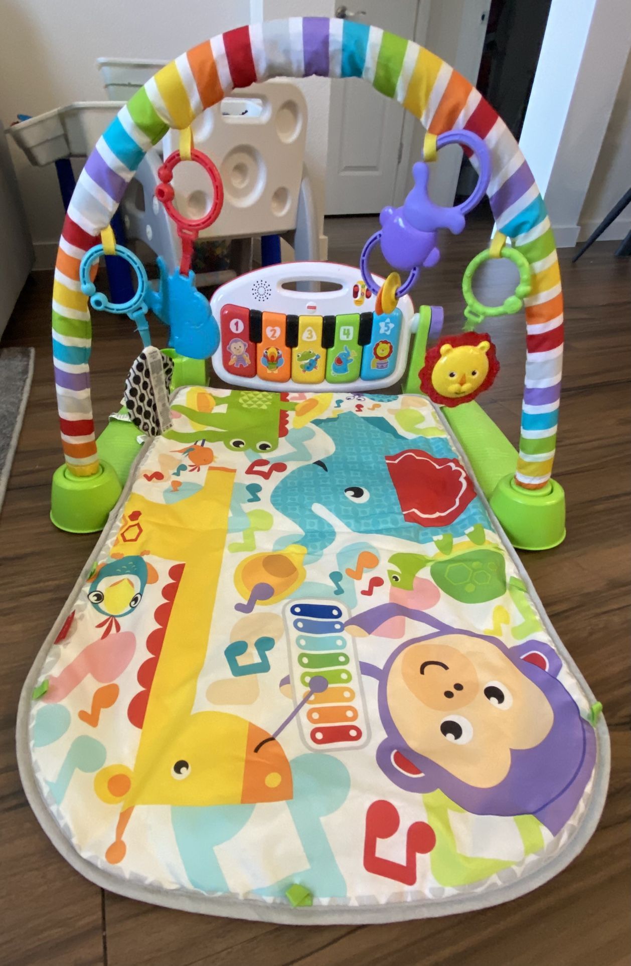 Baby Gyms Play Mats, Tummy Time Mat Toys, Infant Play Mat and Activity Gym, Baby Play Piano Gym Mat,