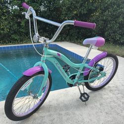 Girls Bike Bicycle Schwinn Signature Girls' SunnySide 20'' Kids Bike Turqoise Purple Childrens Bicycle