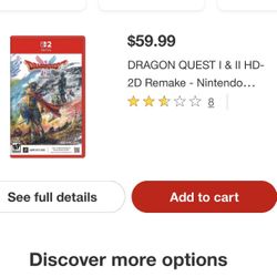 Dragon Quest 1 And 2 Remake Brand New 