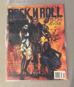 Rock n Roll Industries Magazine SIGNED by GWAR Members And Miss Katonic