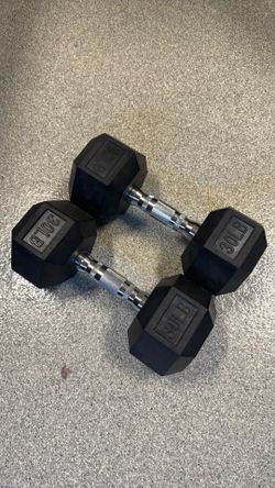 2 30lb dumbbells