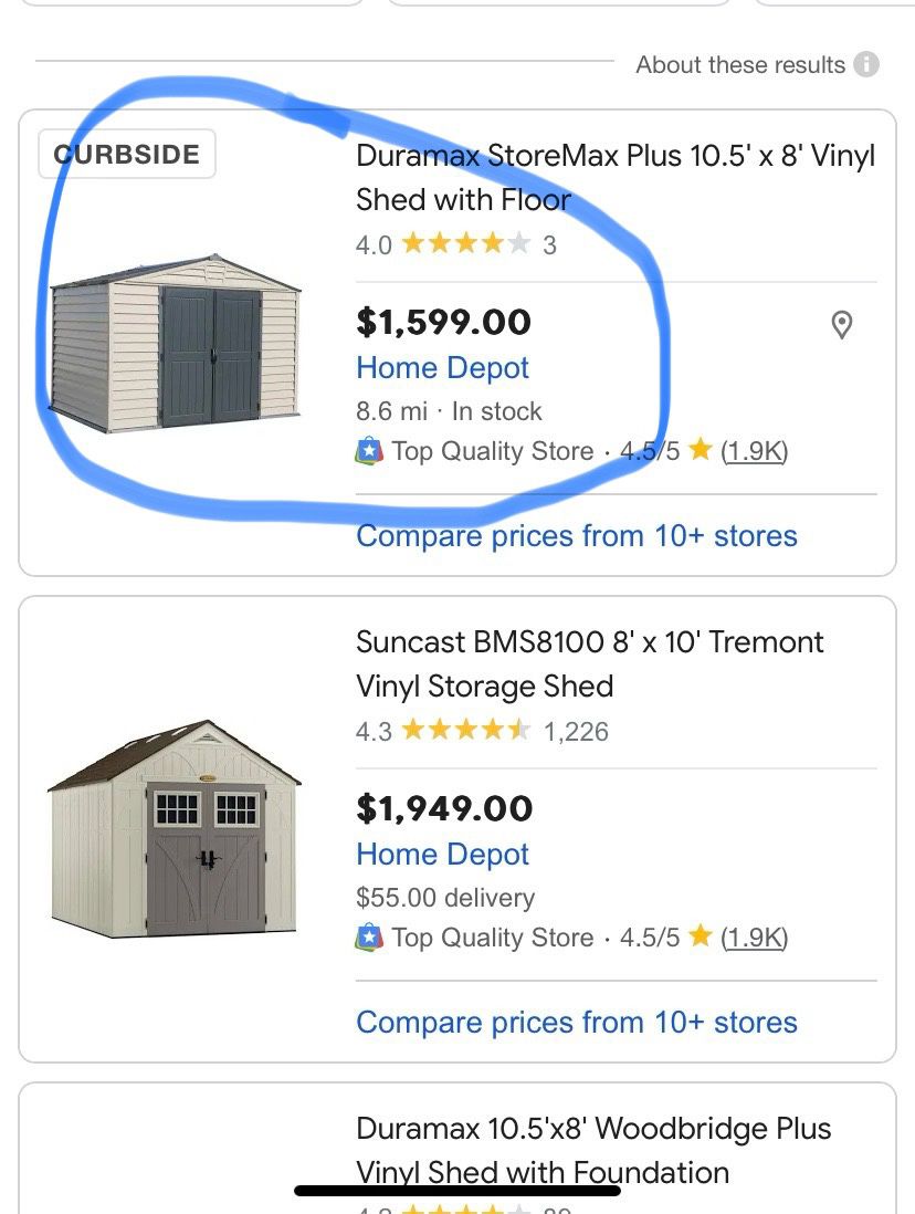 10x8 Vinyl Shed From Home Depot (Duramax)