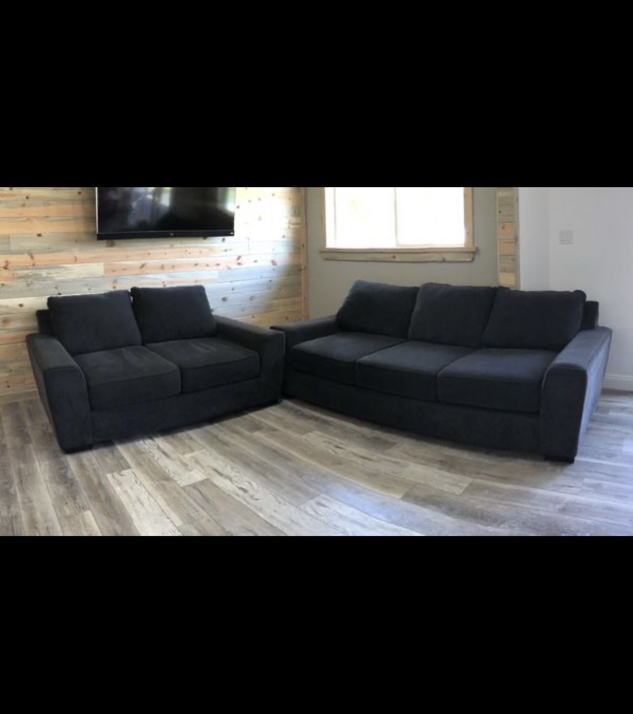 Charcoal grey couch set