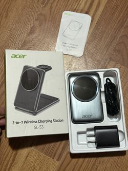 Acer 3-in-1 Wireless Charging Stand MagSafe Qi for iPhone/Watch/AirPods SL-S3
