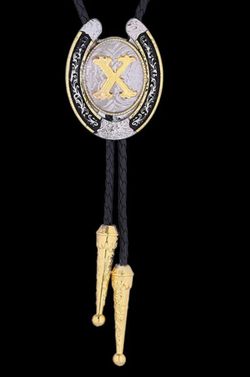 Longhorn Bolo Tie leather