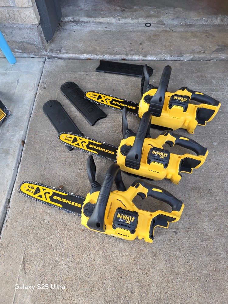 Dewalt 20v Chainsaw Bar 12 Like New Only Tool $125 Each One Price FIRM/ Nueva PRECIO FIRME Cada Una $125