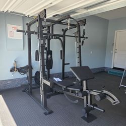 Smith Machine 2001 | Multi-Use Adj Bench | Gym Equipment | Fitness | Squat Rack | Excercise |🔴WEIGHTS AND BARBELL SOLD SEPARATELY 🔴 FREE DELIVERY 🚚