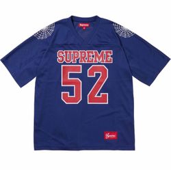 Supreme Football Jersey Navy With Red