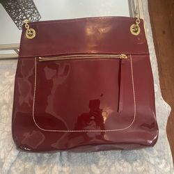 Gorgeous Ox Blood Red Coach Patent Leather Purse
