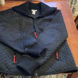 Black quilted jacket