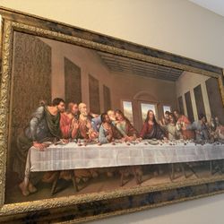 Framed Last Supper Painting 