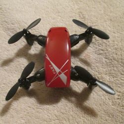 Foldable Pocket Drone With Remote And Led Lights New In Box

