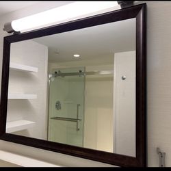 Brown Frame Mirror