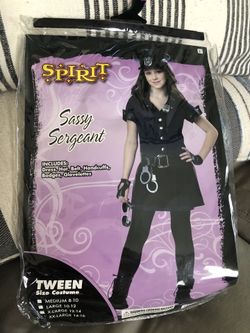 Girls sassy Sergeant Halloween costume size 14-16