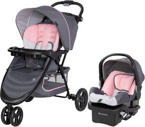THIS WEEKEND! $125: Baby Trend EZ Ride Travel System with EZ-Lift™ Infant Car Seat, Dash Pink